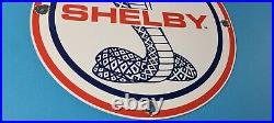 Vintage Ford Shelby Sign Gas Pump Service Porcelain GT Sign