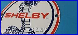 Vintage Ford Shelby Sign Gas Pump Service Porcelain GT Sign