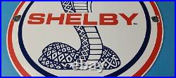 Vintage Ford Shelby Sign Gas Pump Service Porcelain GT Sign