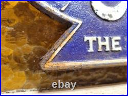 Vintage Ford Sign Cast Iron Old Automobile Dealer Truck Car Plaque Used Auto 15