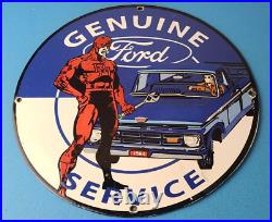 Vintage Ford Sign DC Comic Books Dare Devil Auto Truck Porcelain Gas Pump Sign