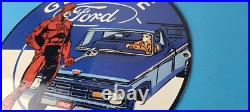 Vintage Ford Sign DC Comic Books Dare Devil Auto Truck Porcelain Gas Pump Sign