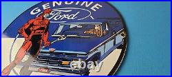 Vintage Ford Sign DC Comic Books Dare Devil Auto Truck Porcelain Gas Pump Sign