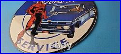 Vintage Ford Sign DC Comic Books Dare Devil Auto Truck Porcelain Gas Pump Sign