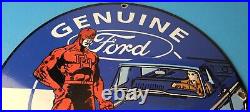 Vintage Ford Sign DC Comic Books Dare Devil Auto Truck Porcelain Gas Pump Sign