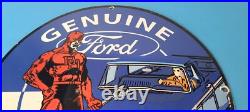 Vintage Ford Sign DC Comic Books Dare Devil Auto Truck Porcelain Gas Pump Sign