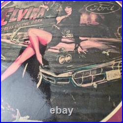 Vintage Ford Sign Elvira Mistress Porcelain Gas Pump Station Sign