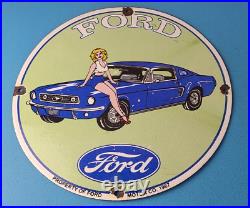 Vintage Ford Sign Mustang Ford Automobile Service Station Gas Pump Sign