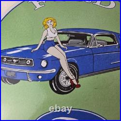 Vintage Ford Sign Mustang Ford Automobile Service Station Gas Pump Sign