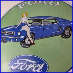 Vintage Ford Sign Mustang Ford Automobile Service Station Gas Pump Sign