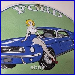 Vintage Ford Sign Mustang Ford Automobile Service Station Gas Pump Sign