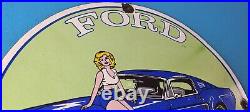 Vintage Ford Sign Mustang Ford Automobile Service Station Gas Pump Sign