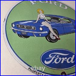 Vintage Ford Sign Mustang Ford Automobile Service Station Gas Pump Sign