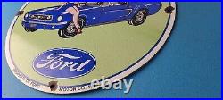 Vintage Ford Sign Mustang Ford Automobile Service Station Gas Pump Sign