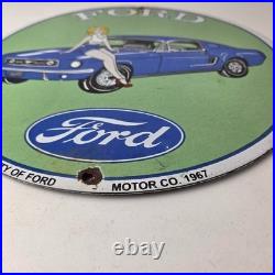 Vintage Ford Sign Mustang Ford Automobile Service Station Gas Pump Sign