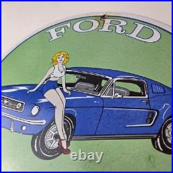 Vintage Ford Sign Mustang Ford Automobile Service Station Gas Pump Sign