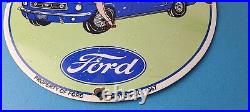 Vintage Ford Sign Mustang Ford Automobile Service Station Gas Pump Sign