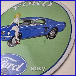 Vintage Ford Sign Mustang Ford Automobile Service Station Gas Pump Sign