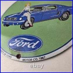 Vintage Ford Sign Mustang Ford Automobile Service Station Gas Pump Sign