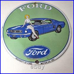 Vintage Ford Sign Mustang Ford Automobile Service Station Gas Pump Sign