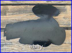 Vintage Ford Svt Cobra Jet Mustang Dealer Gas Station Porcelain Oil Pump Sign