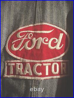 Vintage Ford Tractor Uniform Plant Workers Denim Shop Coat 1940's Men's Size 44