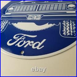 Vintage Ford Trucks Service Porcelain Sign Gas Pump Porcelain Auto Sign