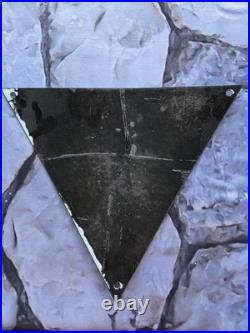 Vintage Ford Used Car Guaranteed Porcelain Sign 11.5 Triangle