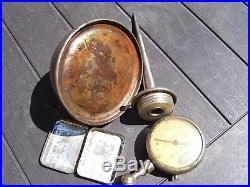 Vintage Ford script Oil can auto fuse kit box tin tire gauge promo oiler parts