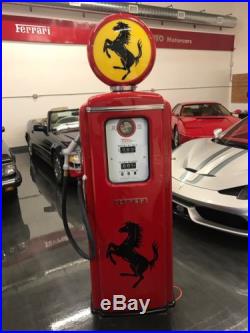 Vintage GAS PUMP Ferrari Style Showroom Display Dealer Sign Sign Garage Art