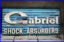 Vintage Gabriel Shock Absorbers Advertising Sign Board Wooden Letter Die Cut Ad
