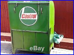 Vintage Garage Forecourt Oil Pump Cabinet Dispenser Castrol