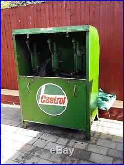 Vintage Garage Forecourt Oil Pump Cabinet Dispenser Castrol