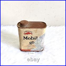 Vintage Gargoyle Mobil Gloss Automobile Polish Advertising Tin Can Unused TN20