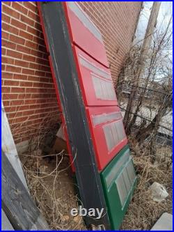 Vintage Gas Station Price Signs Double Sided Red & White Auto Memorabilia