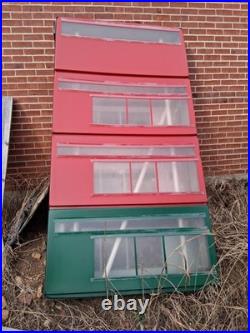 Vintage Gas Station Price Signs Double Sided Red & White Auto Memorabilia