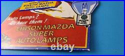 Vintage General Elec Sign Edison Auto Light Bulb Lamps Porcelain Gas Pump Sign