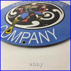 Vintage General Electric Sign Thor Marvel Gas Auto Shop Pump Porcelain Sign