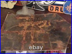 Vintage General Motors Sign Automobiles Diesel Trucks Porcelain Gas Pump Sign