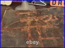 Vintage General Motors Sign Automobiles Diesel Trucks Porcelain Gas Pump Sign