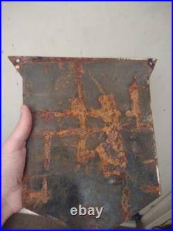 Vintage General Motors Sign Automobiles Diesel Trucks Porcelain Gas Pump Sign