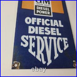Vintage General Motors Sign GM Automobiles Trucks Gas Diesel Porcelain Sign