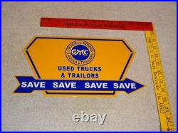 Vintage General Motors Trucks Trailers Metal Enamel Car Gasoline Oil Dealer Sign Vintage General Motors Trucks Trailers Metal Enamel Car Gasoline Oil Dealer Sign