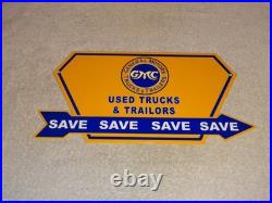 Vintage General Motors Trucks Trailers Metal Enamel Car Gasoline Oil Dealer Sign Vintage General Motors Trucks Trailers Metal Enamel Car Gasoline Oil Dealer Sign