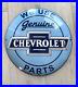 Vintage-Genuine-Chevrolet-Parts-Dome-12-Oil-Pump-Gas-Station-Porcelain-Oil-Sign-01-uoj