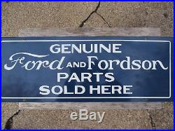 Vintage Genuine Ford Fordson Parts Sold Here Porcelain Sign
