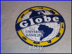 Vintage Globe The Universal Gasoline Airplane Boat Car Porcelain Metal Oil Sign Vintage Globe The Universal Gasoline Airplane Boat Car Porcelain Metal Oil Sign