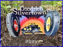 Vintage Goodrich Air Service Porcelain Sign Auto Car Mechanic Gas Pump Sign