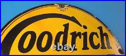 Vintage Goodrich Gasoline Porcelain Sign Tires Auto Car Mechanic Gas Pump Sign