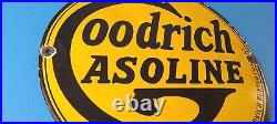 Vintage Goodrich Gasoline Porcelain Sign Tires Auto Car Mechanic Gas Pump Sign